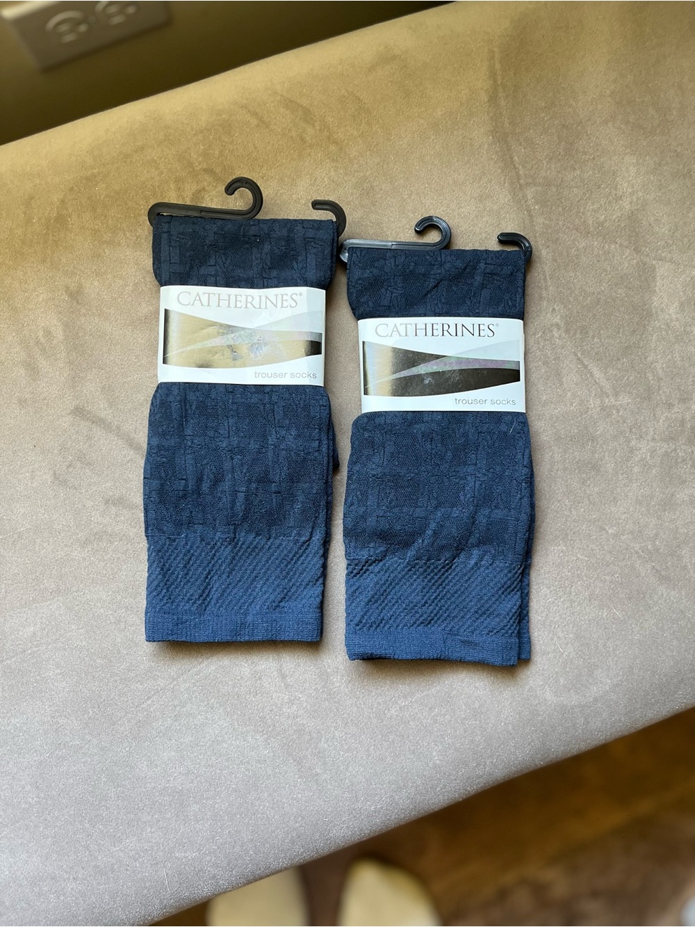 Catherines Navy Trouser Socks - 2 Pair